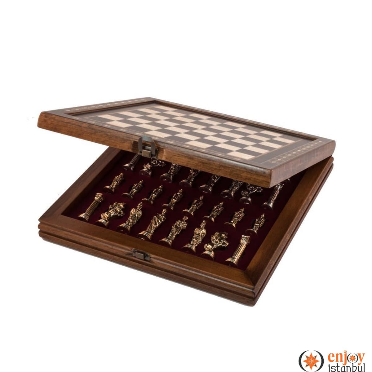 Hero SML Chess Set / With Metal Figures - Black