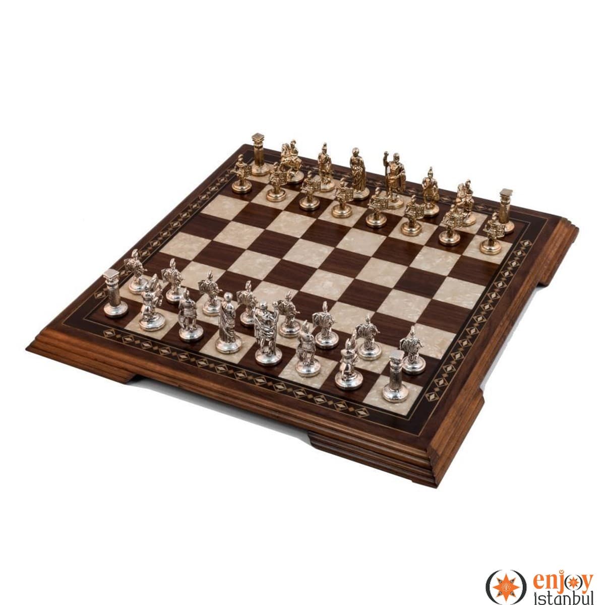 Flat Chess Set - Walnut