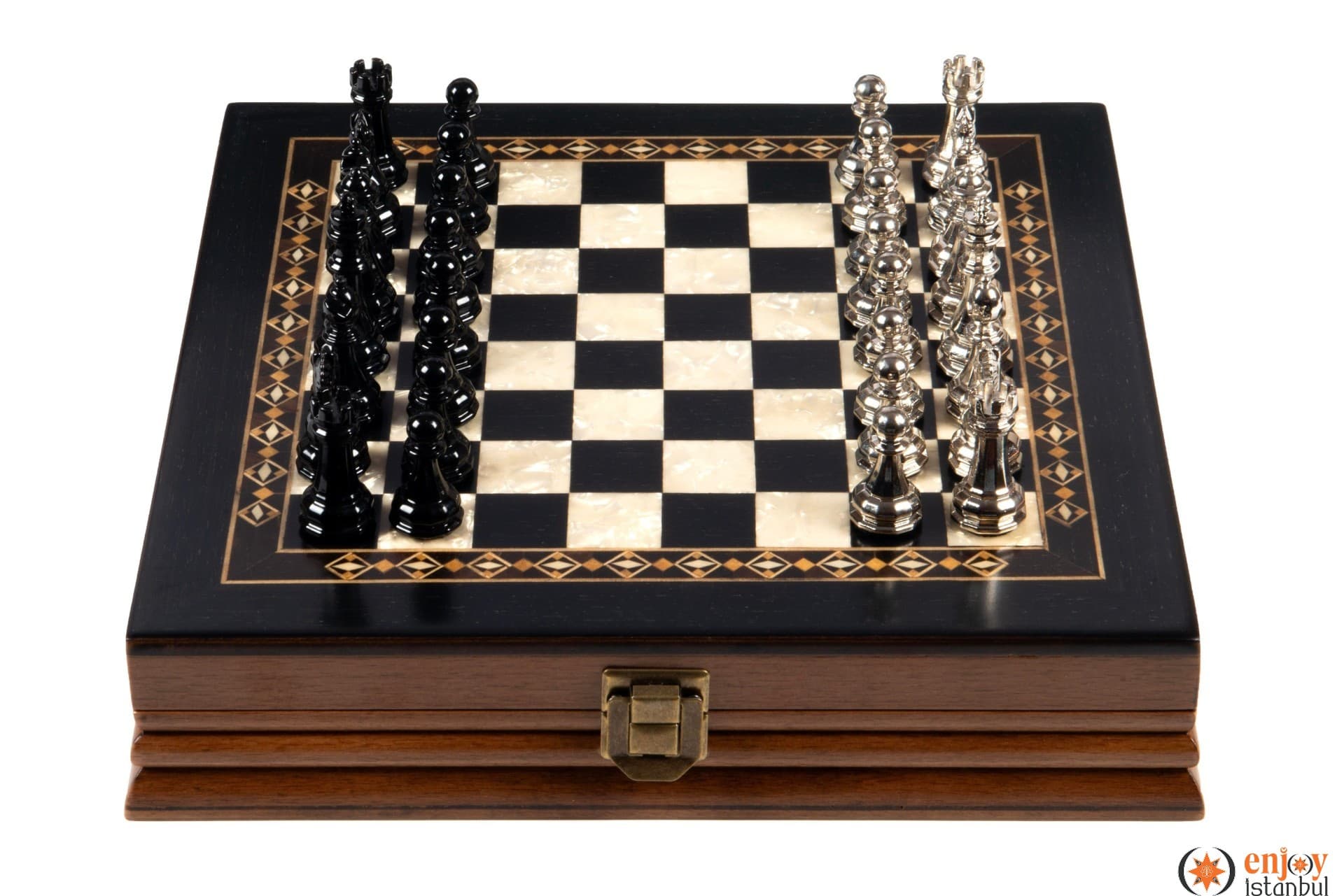 Selge Small Chess Set 25cm - Black