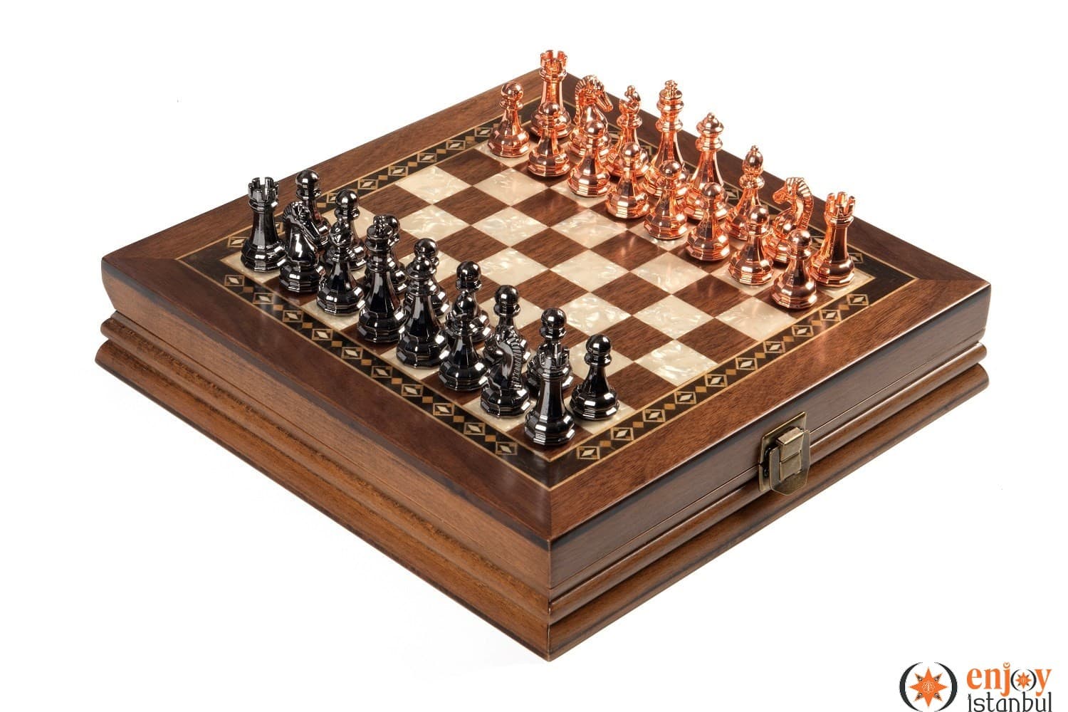 Selge Small Chess Set 25cm - Walnut