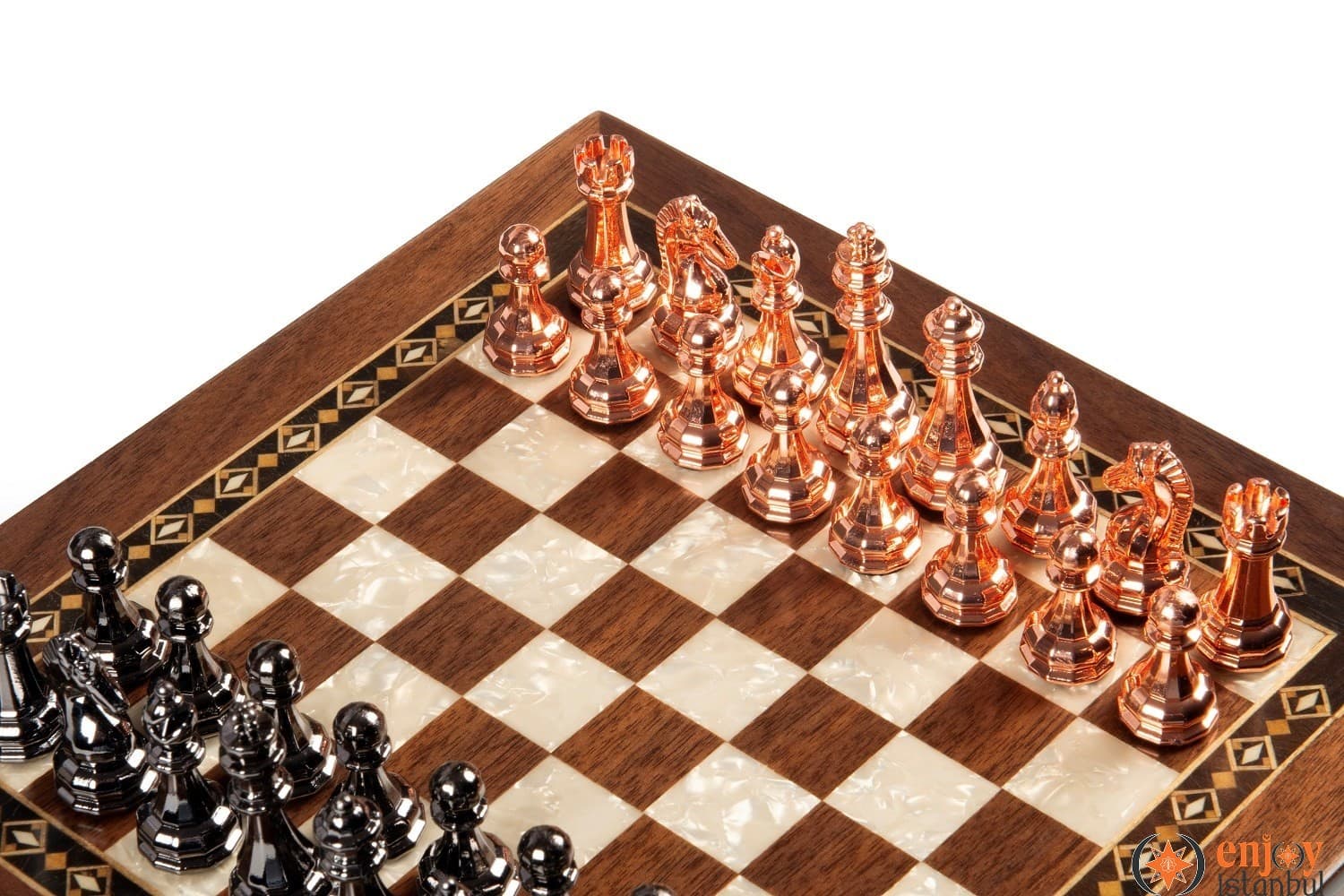 Selge Small Chess Set 25cm - Walnut