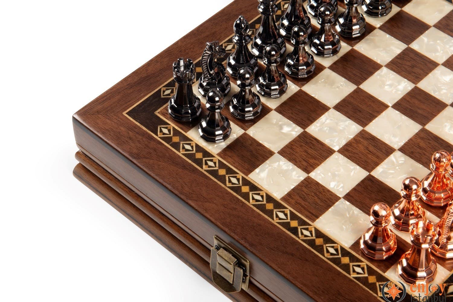 Selge Small Chess Set 25cm - Walnut