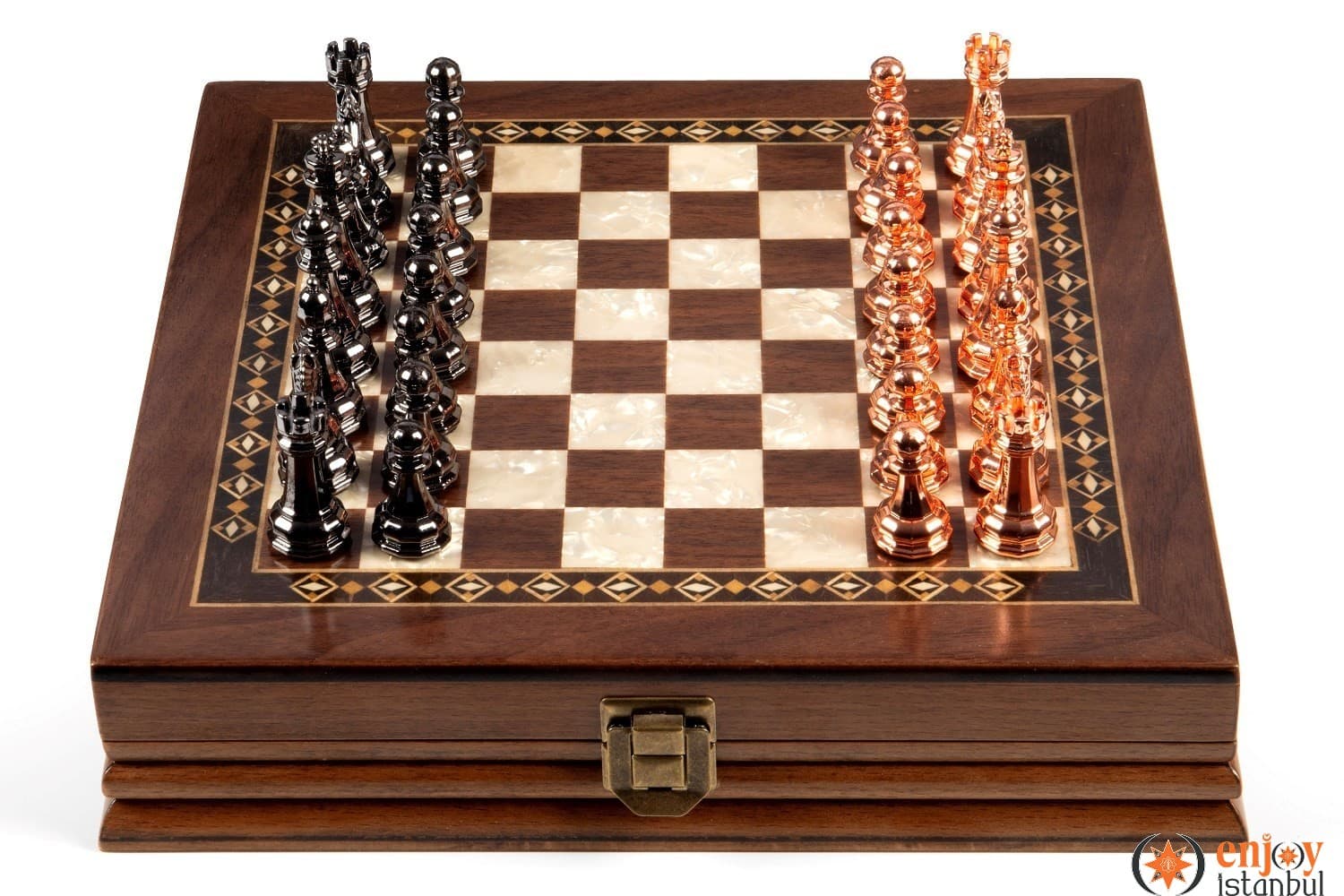 Selge Small Chess Set 25cm - Walnut