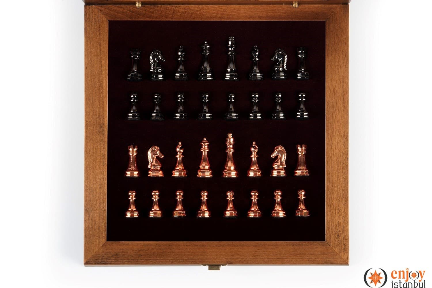 Selge Small Chess Set 25cm - Walnut