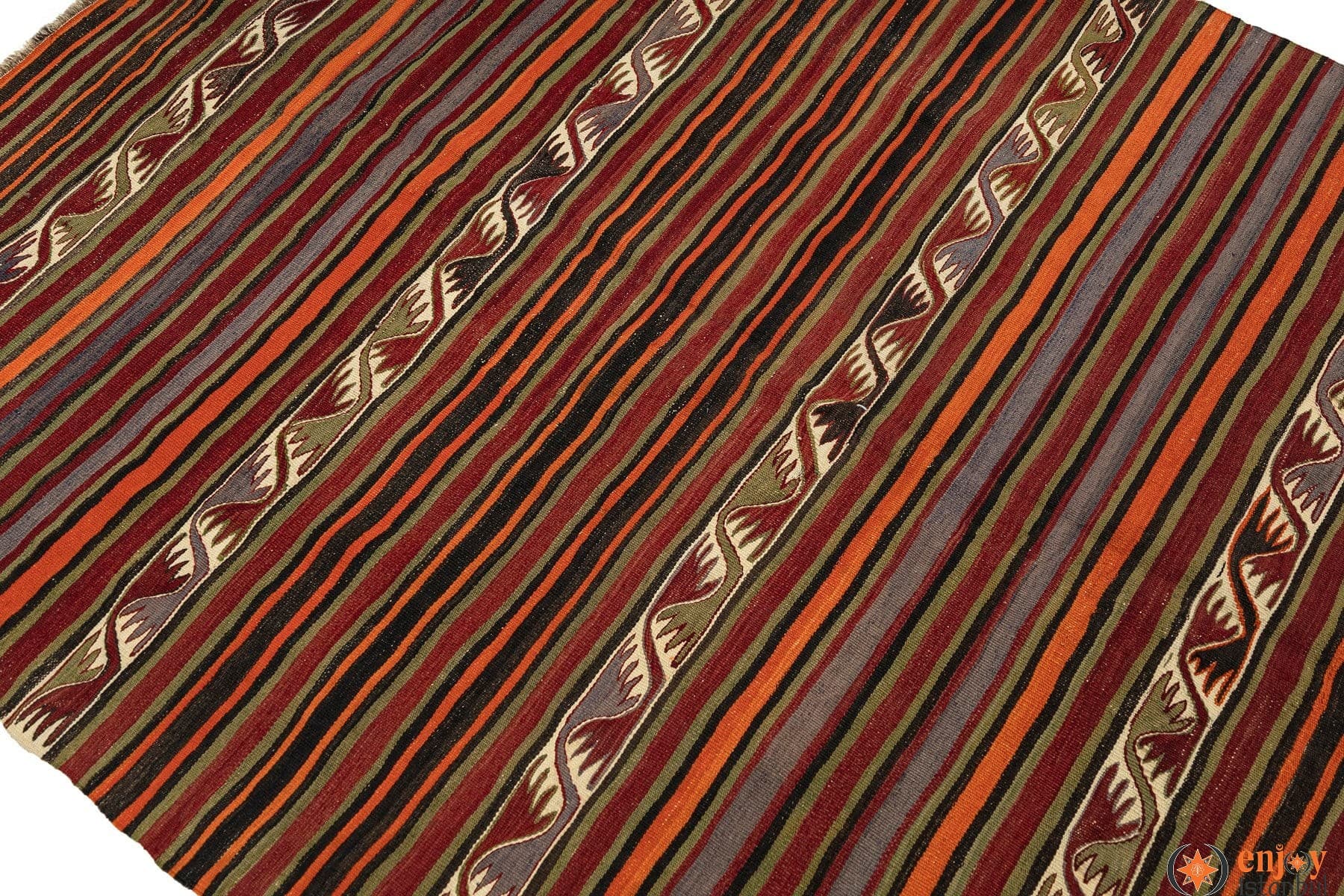 Konya Kilim Rug (4.9 x 5.6 ft) - 200003