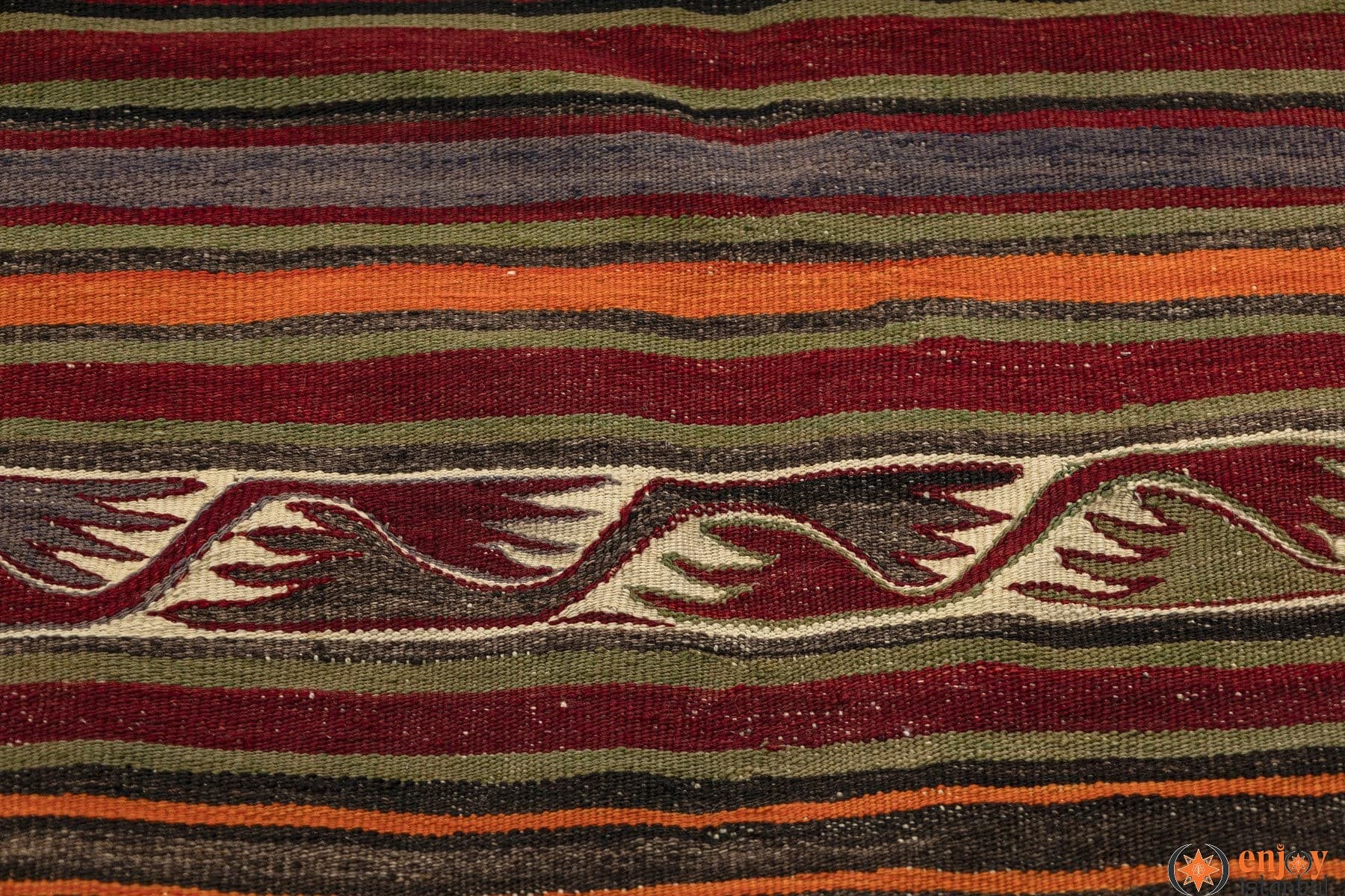 Konya Kilim Rug (4.9 x 5.6 ft) - 200003