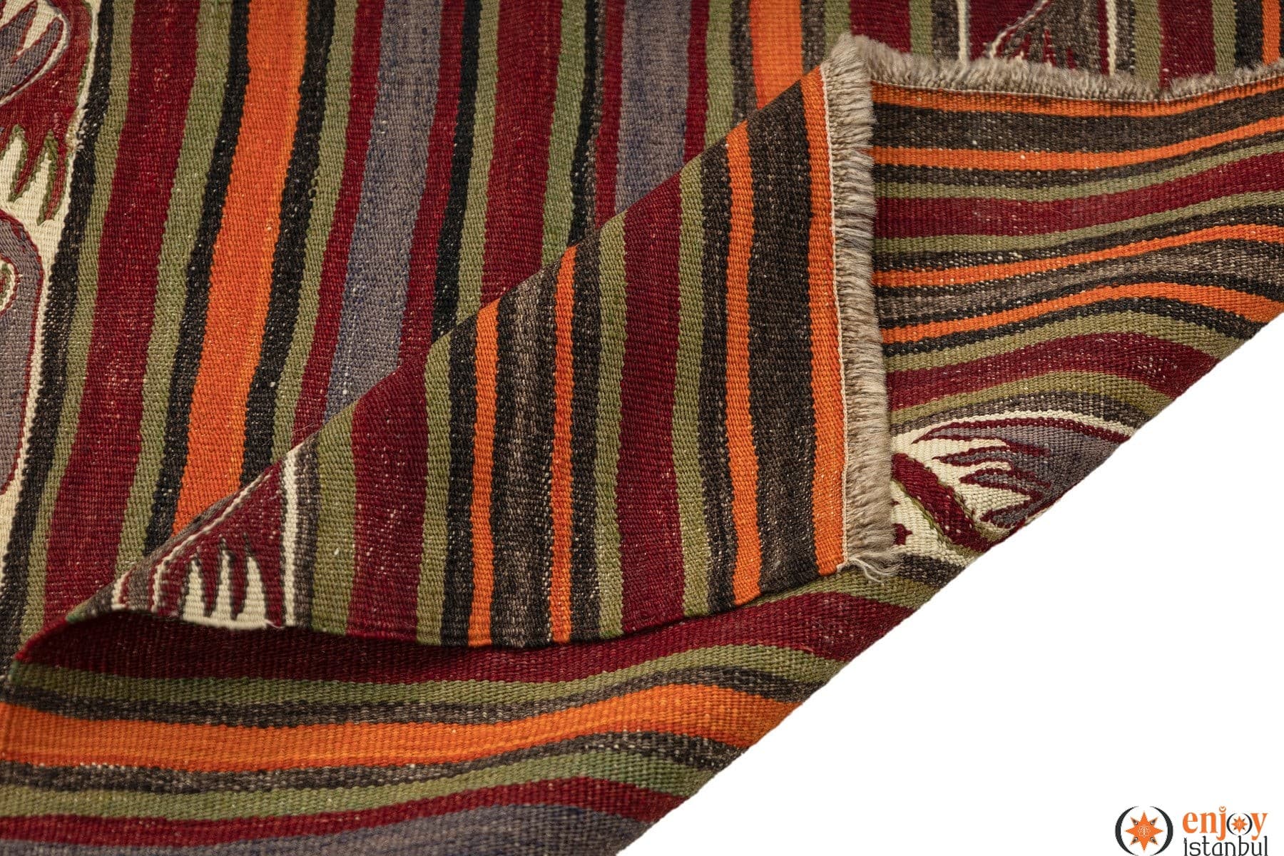 Konya Kilim Rug (4.9 x 5.6 ft) - 200003