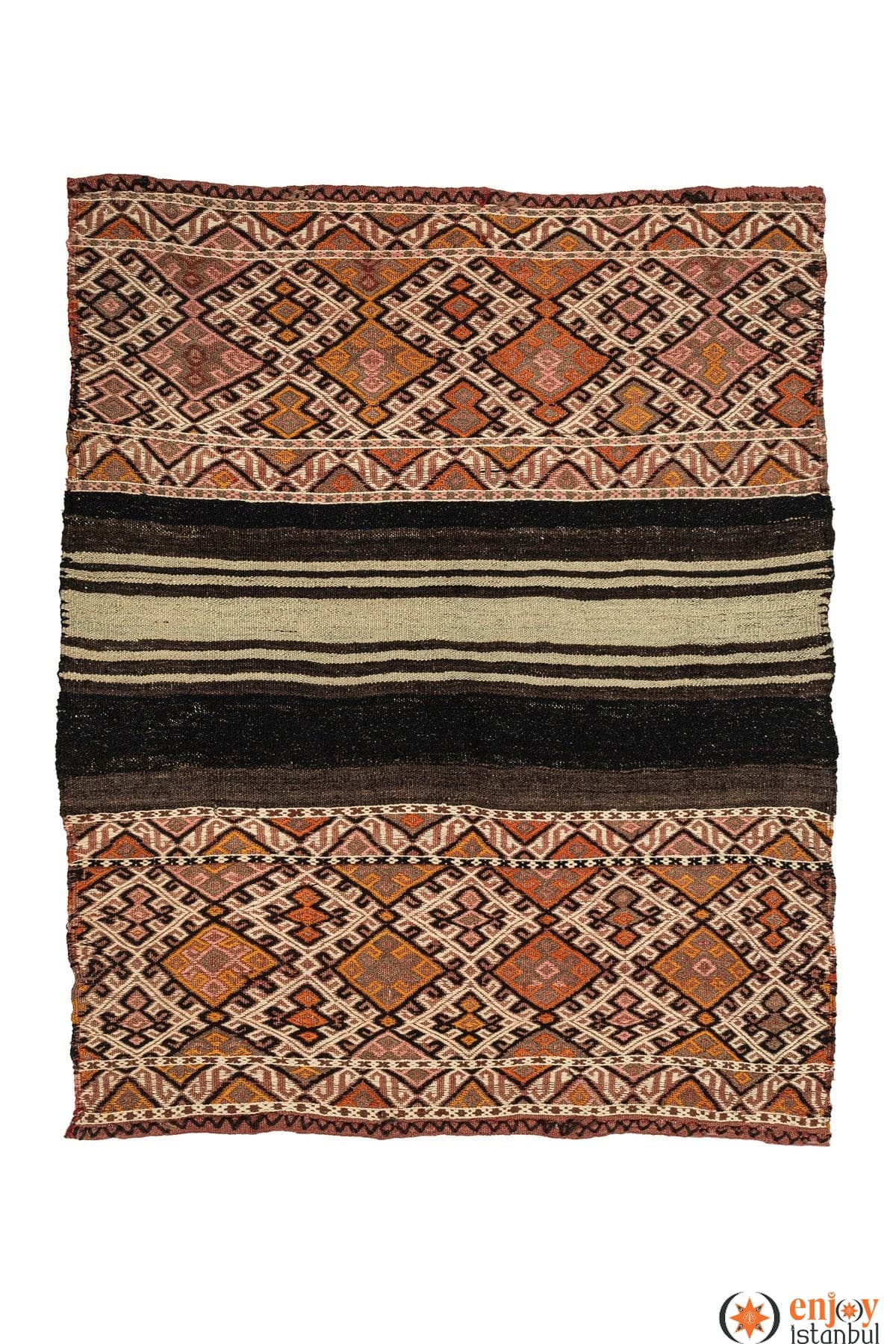 Bayburt Kilim Rug (3.7 x 4.3 ft) - 200753