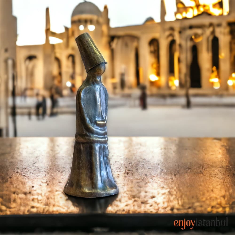 Spiraling Elegance: Handcrafted Brass Whirling Dervish with Long Design- 9 Cm / 3.54 inches