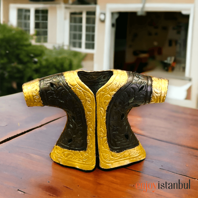 Mystic Noir: Handcrafted Brass Whirling Dervish with Black Caftan Design- no2 - 18 Cm / 7.08 inches