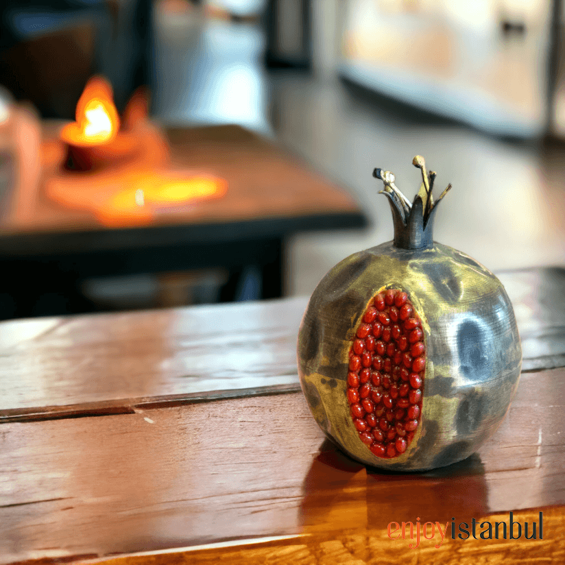 Artisan Handmade Brass Pomegranate Design- no1 - 8 cm / 3.14 inches