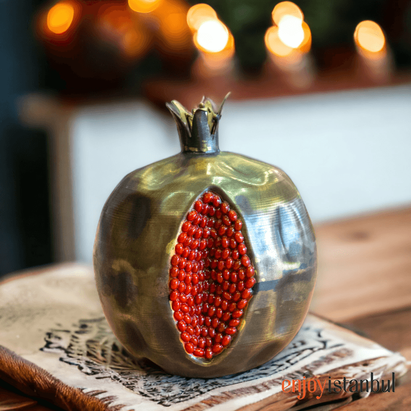 Artisanal Brass Pomegranate Masterpiece- no3 - 12 Cm / 4.7 inches