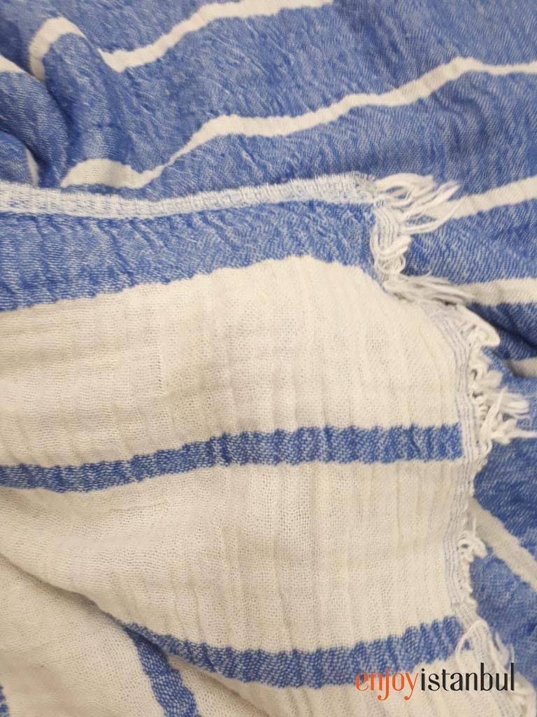 Blue and White Bath Towel: Refreshing Sea Breezes