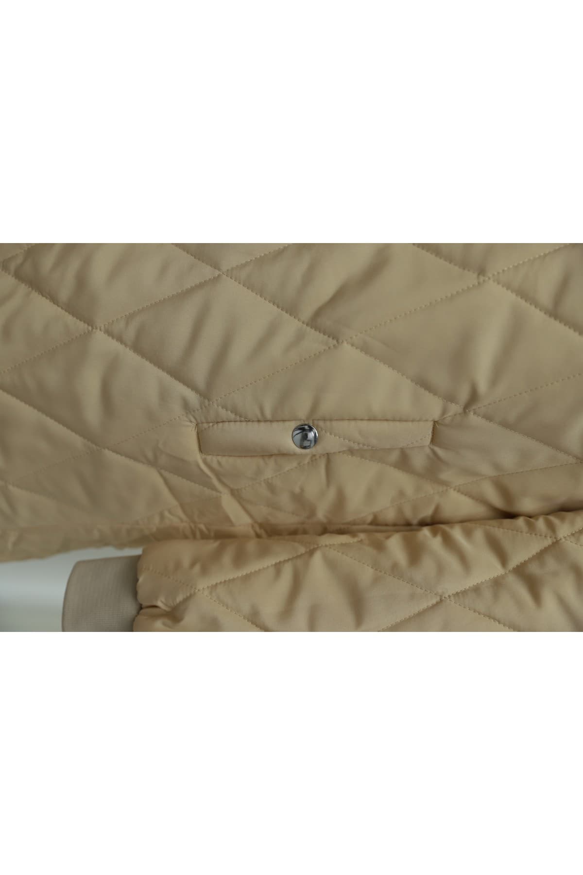 Hooded Pocket Zippered Lined Quilted Coat