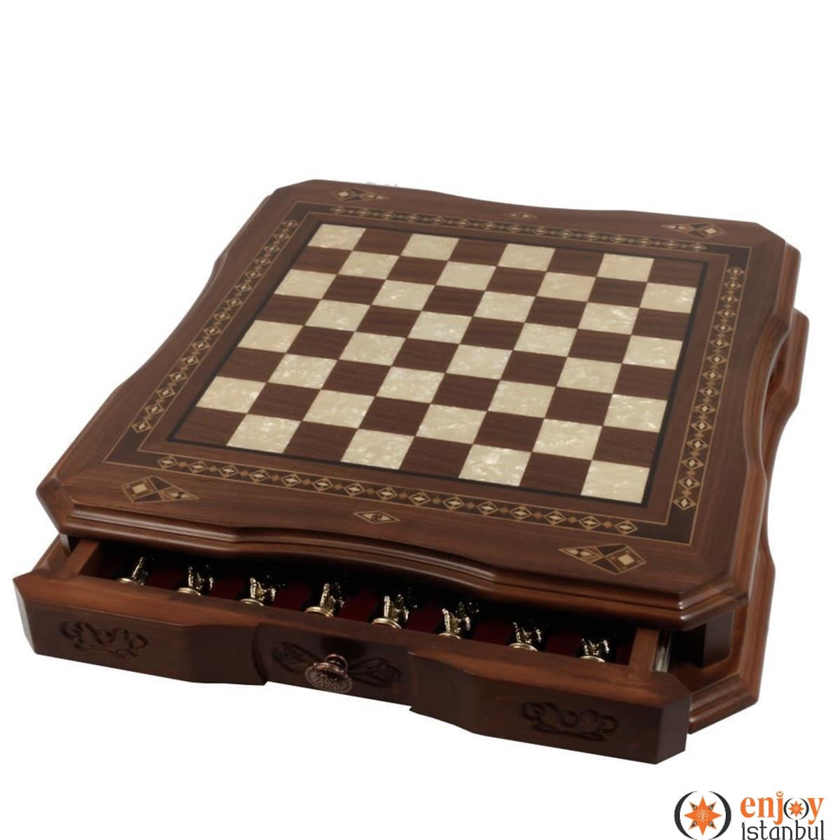 Butterfly Large Chess Set - Walnut