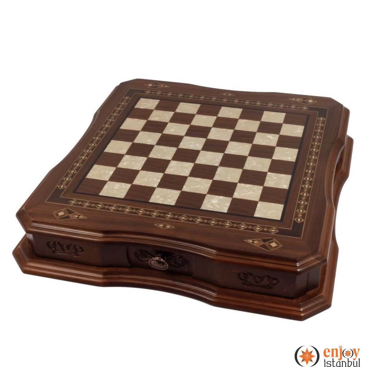Butterfly Large Chess Set - Walnut