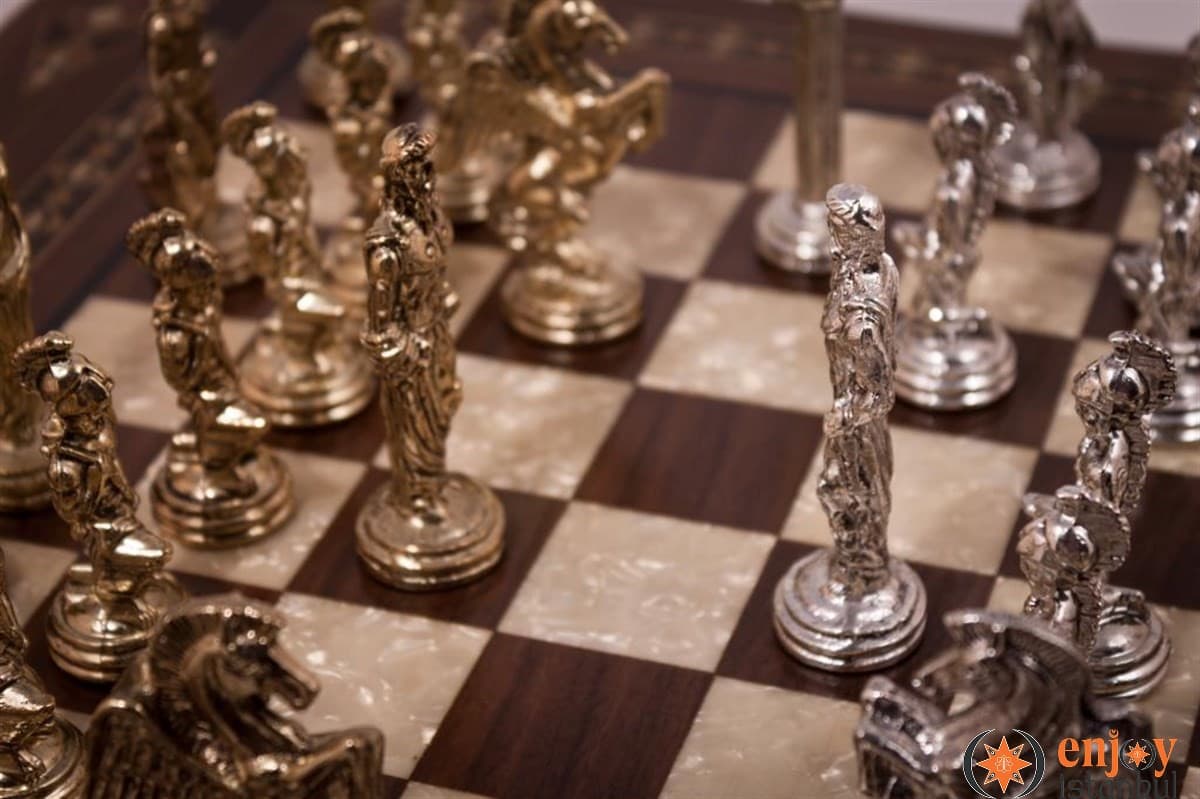 Butterfly Large Chess Set - Walnut