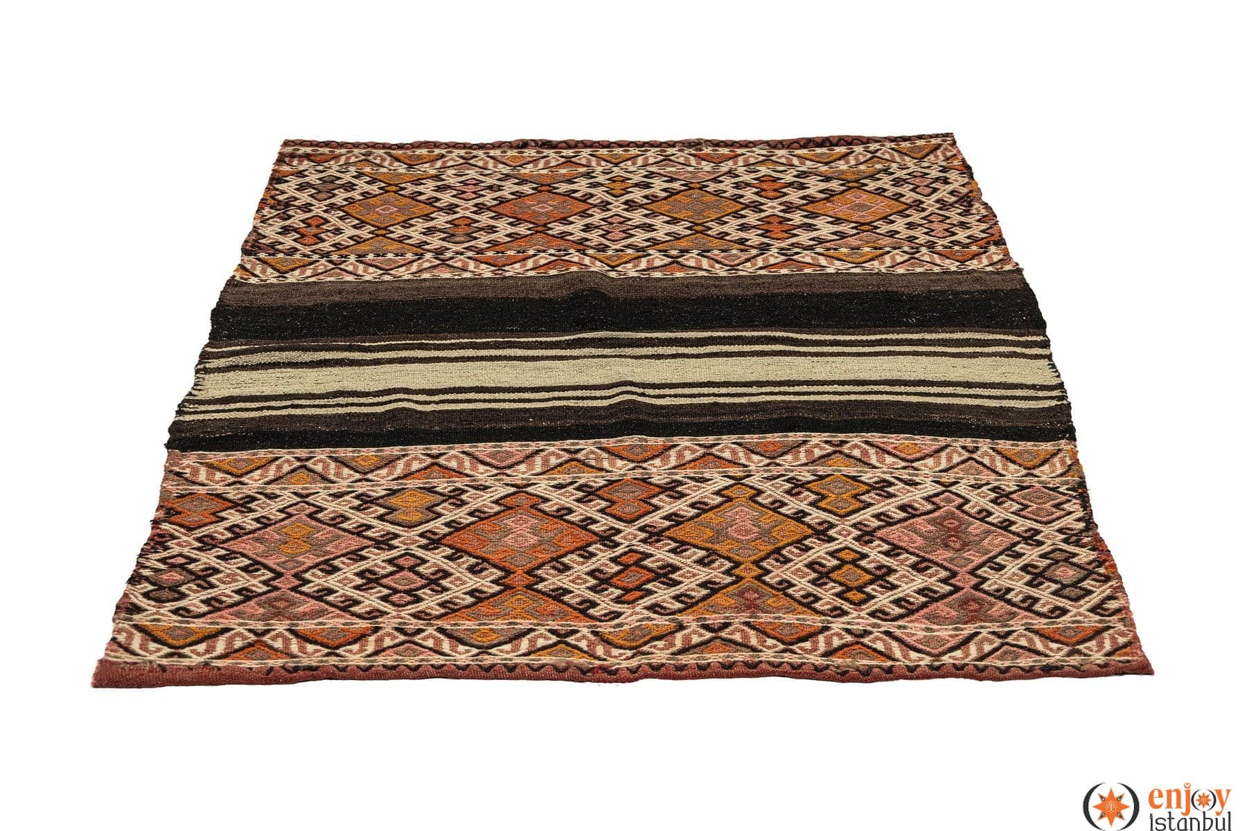 Bayburt Kilim Rug (3.7 x 4.3 ft) - 200753
