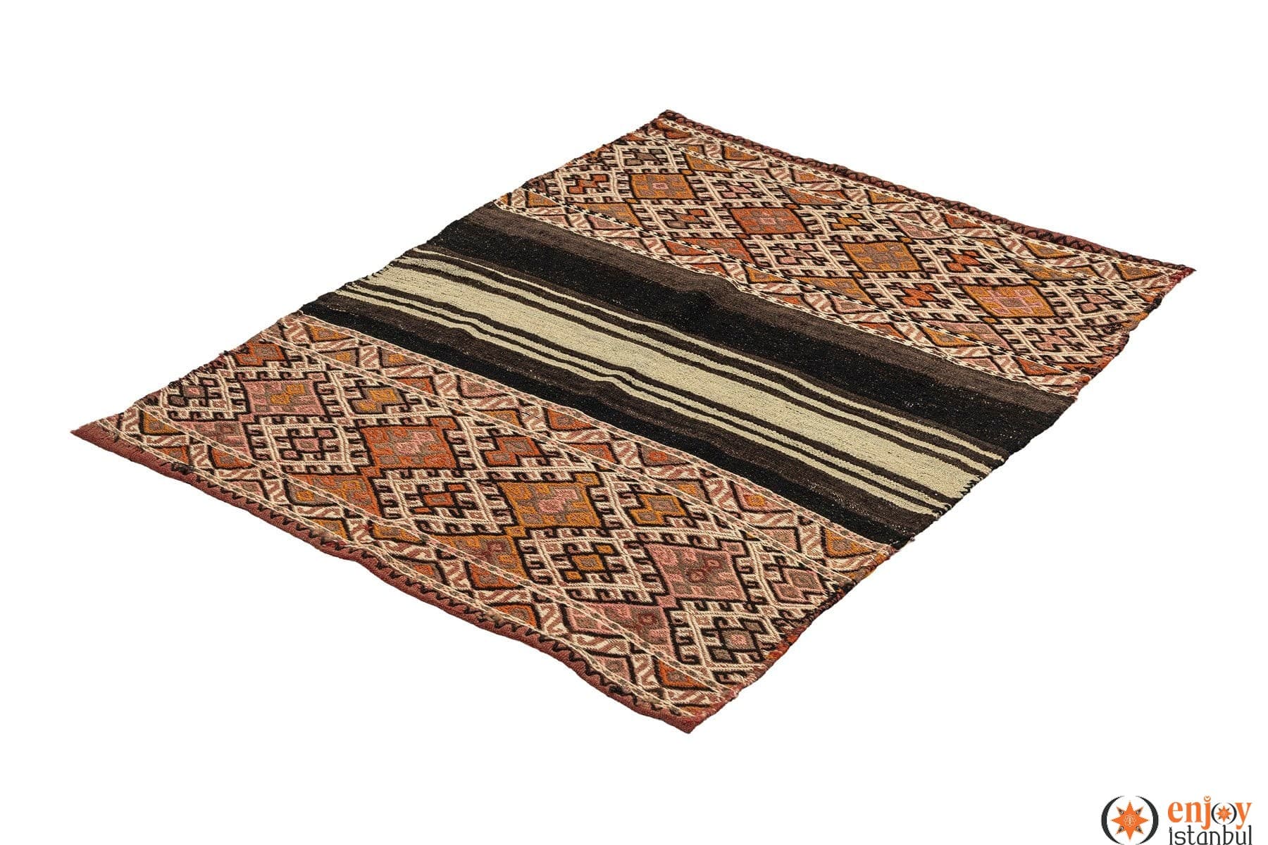 Bayburt Kilim Rug (3.7 x 4.3 ft) - 200753