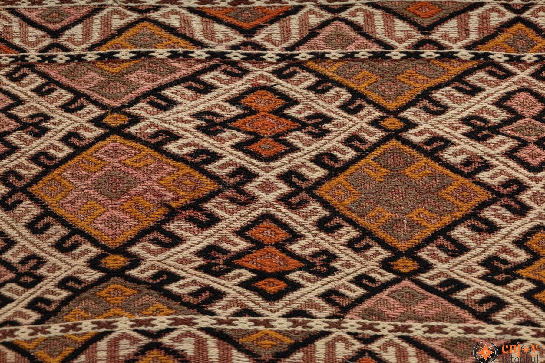 Bayburt Kilim Rug (3.7 x 4.3 ft) - 200753