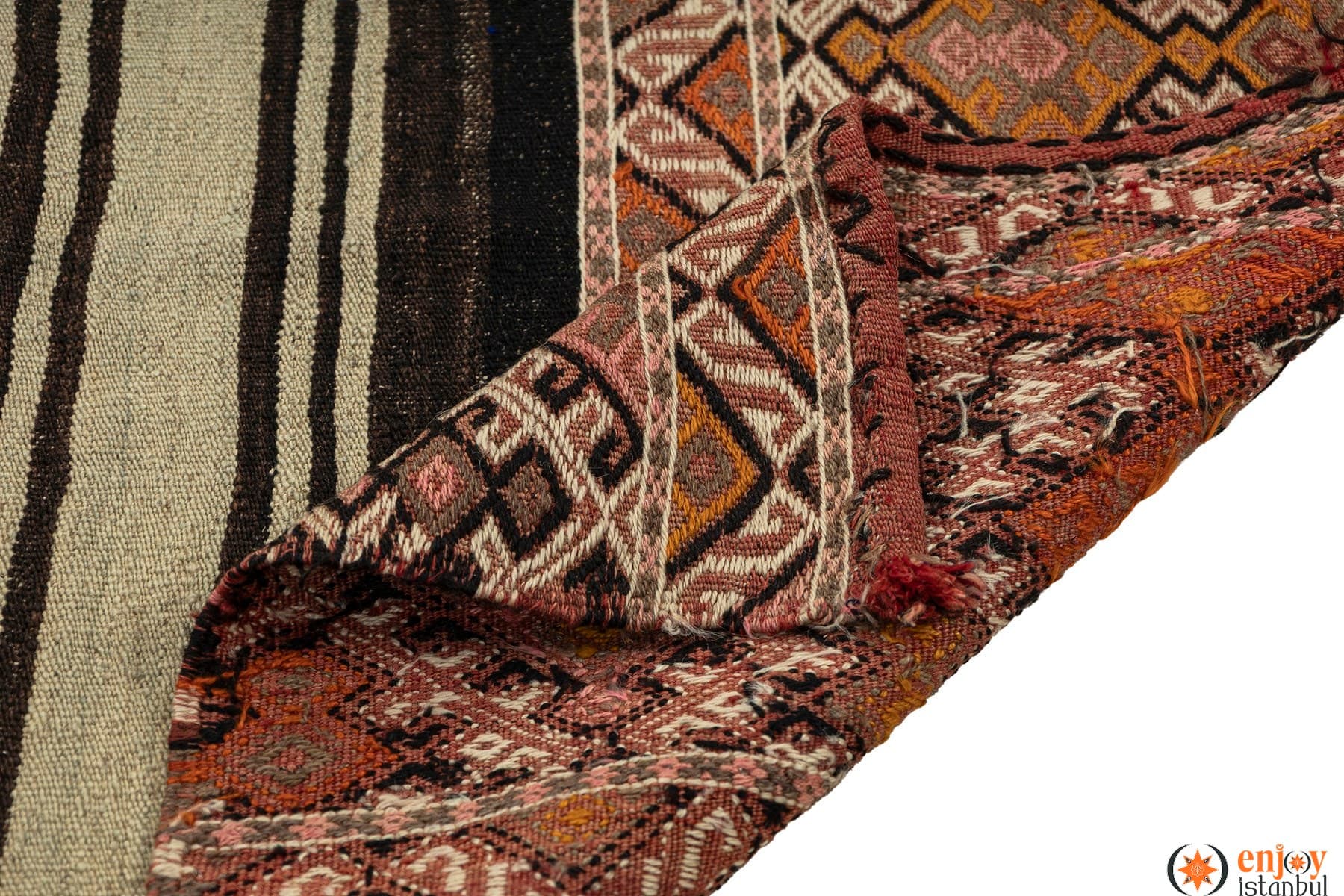 Bayburt Kilim Rug (3.7 x 4.3 ft) - 200753