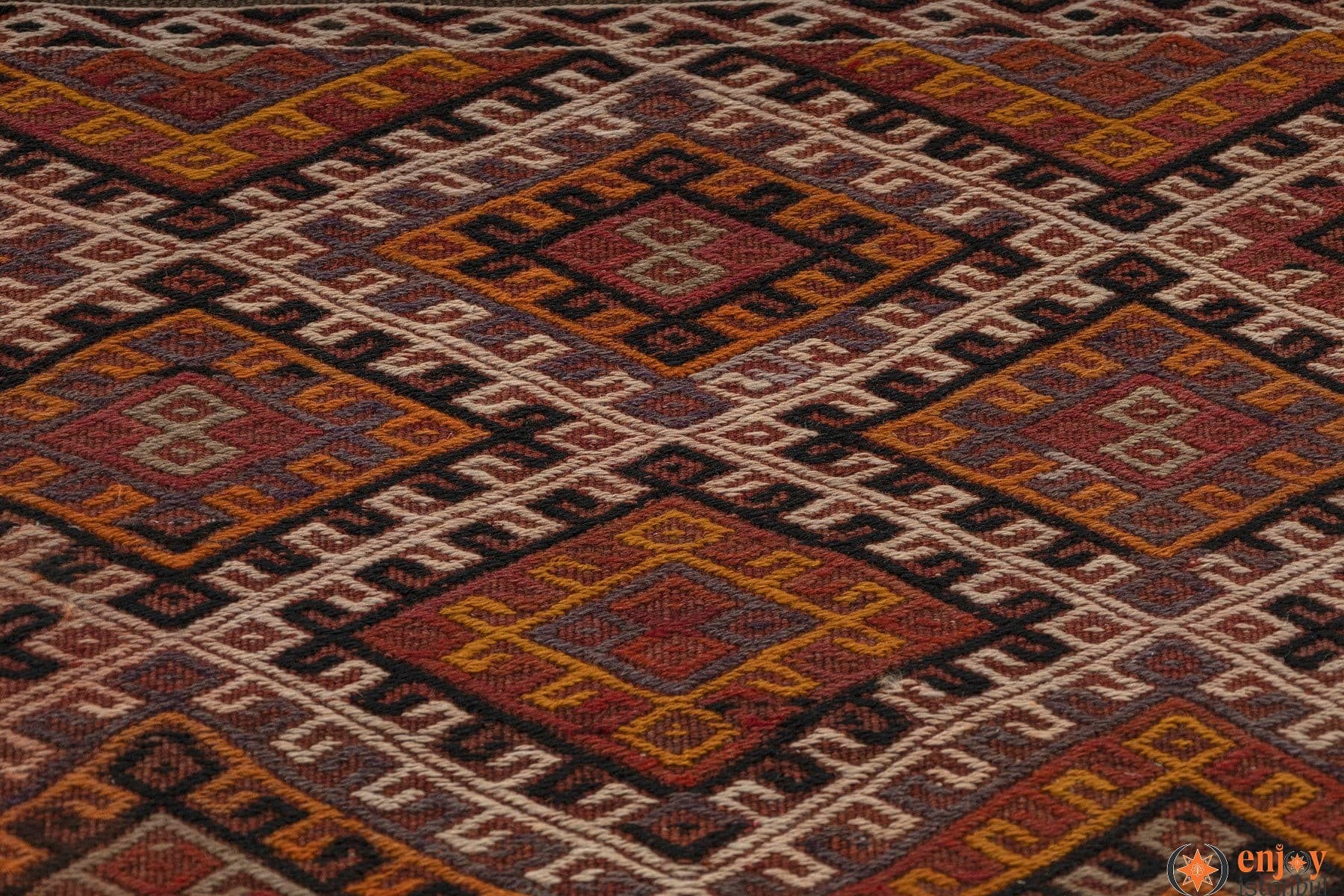 Bayburt Kilim Rug (3.7 x 4.6 ft) - 250707