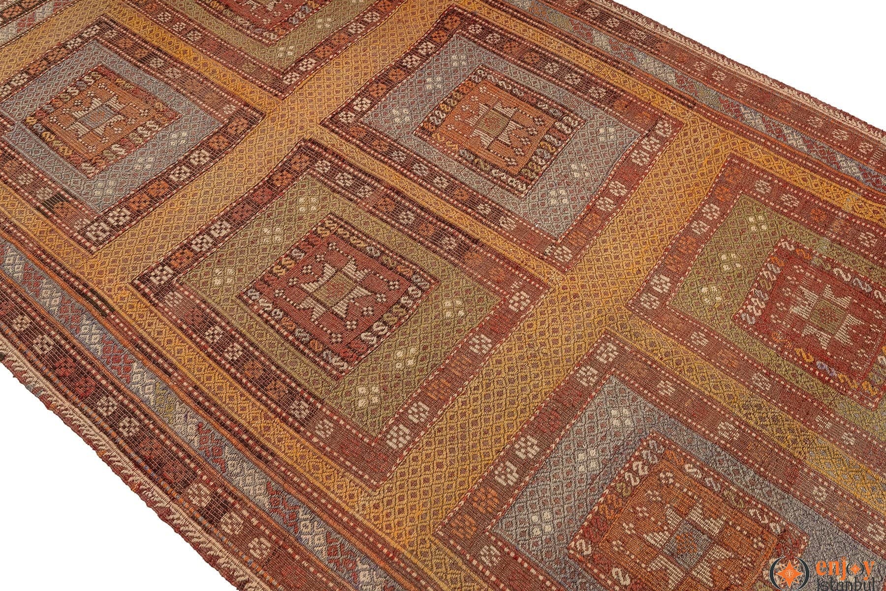 Fethiye Kilim Rug (5.3 x 10.2 ft) - 260079