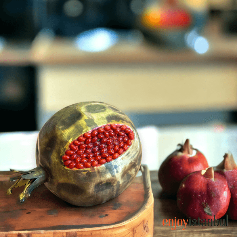 Artisan Handmade Brass Pomegranate Design- no1 - 8 cm / 3.14 inches