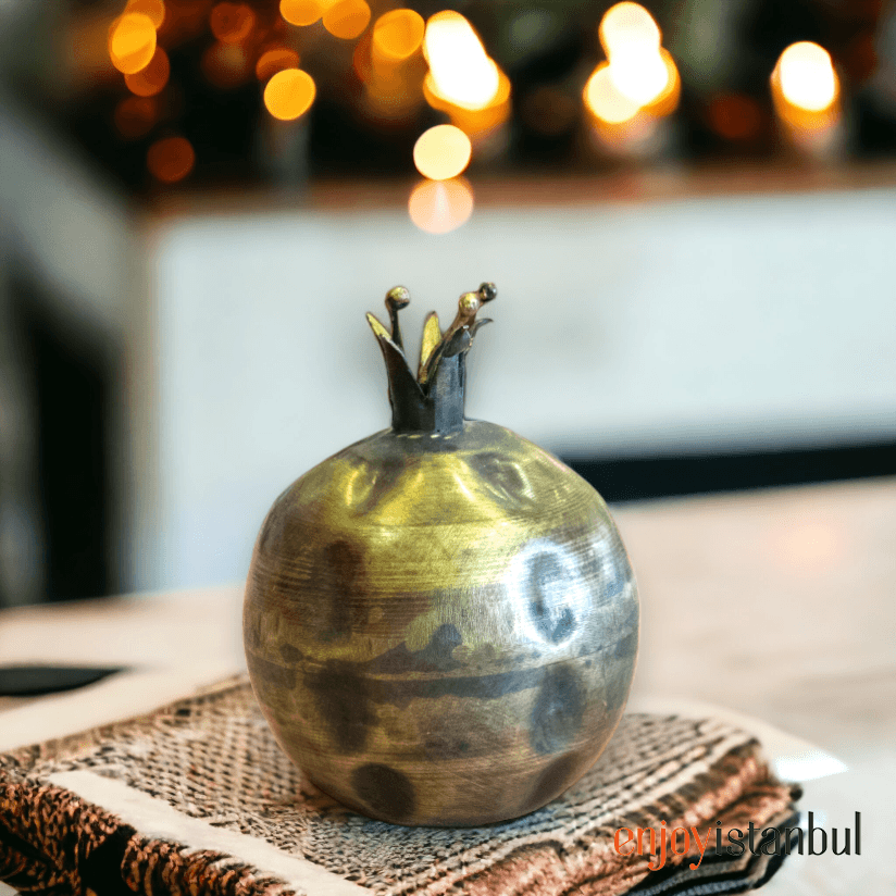 Artisan Handmade Brass Pomegranate Design- no1 - 8 cm / 3.14 inches