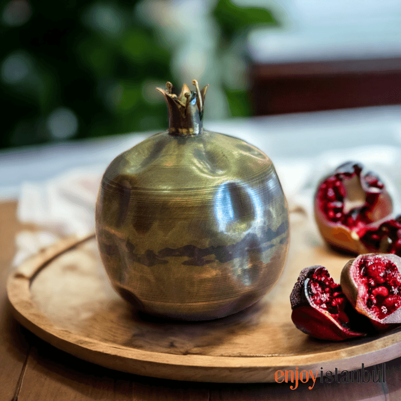 Enchanting Handmade Brass Whirling Pomegranate Design- no2 - 10 Cm / 3.93 inches
