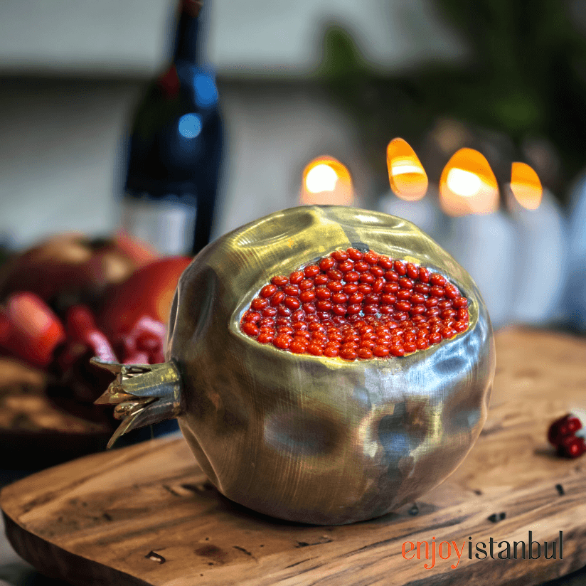 Artisanal Brass Pomegranate Masterpiece- no3 - 12 Cm / 4.7 inches