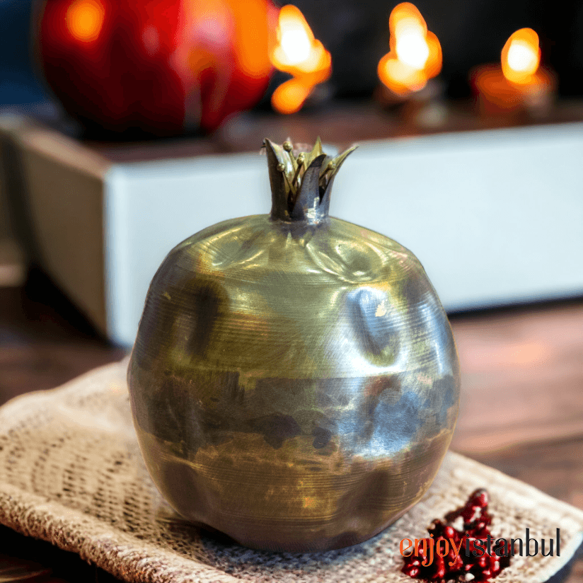 Artisanal Brass Pomegranate Masterpiece- no3 - 12 Cm / 4.7 inches