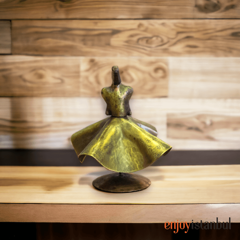Serenity Spinner: Handcrafted Brass Whirling Dervish with Indoor Design- No2