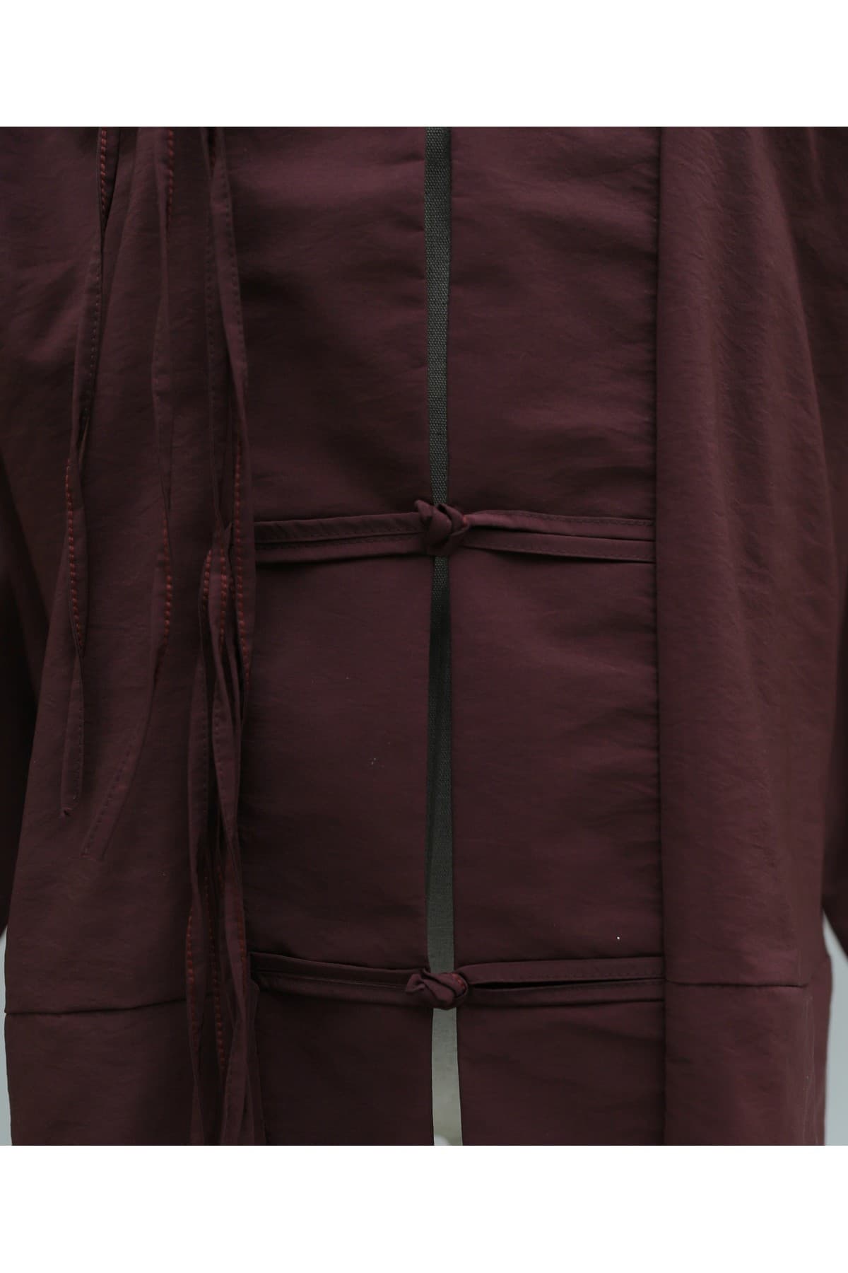 Chinese Knot Closure Mandarin Collar Parachute Kimono