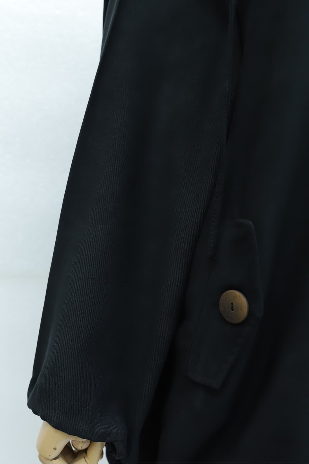 Tencel Jacket with Lace-Up Neck and Cuffs, Gathered Hem, and Flap Pockets